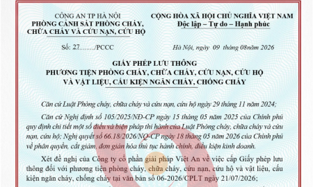 Giấy Phép Lưu Thông Phương Tiện PCCC-LT21