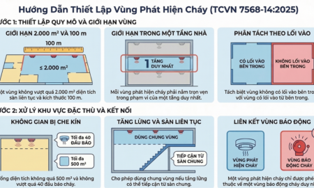 Nguyên Tắc Thiết Kế Phân Vùng Phát Hiện Cháy Và Bố Trí Thiết Bị Chỉ Thị Trong Hệ Thống Báo Cháy